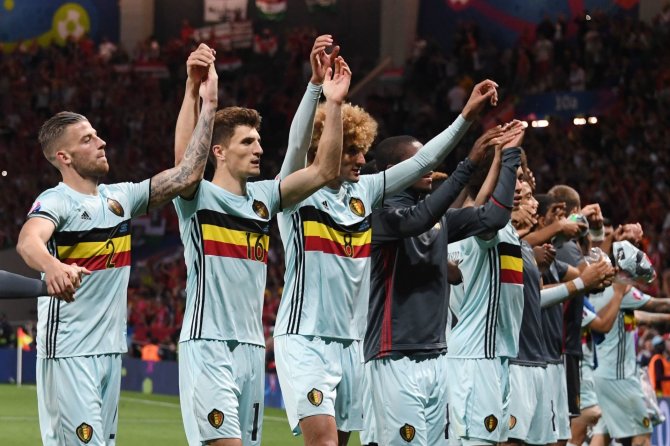 AFP/„Scanpix“ nuotr./Belgijos rinktinės futbolininkai