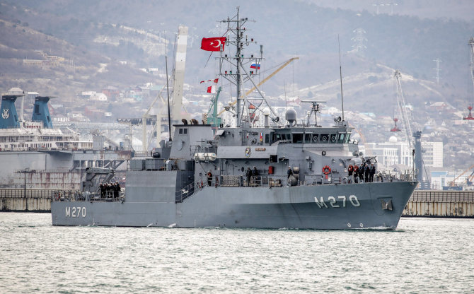 AFP/„Scanpix“ nuotr./Turkijos karo laivas
