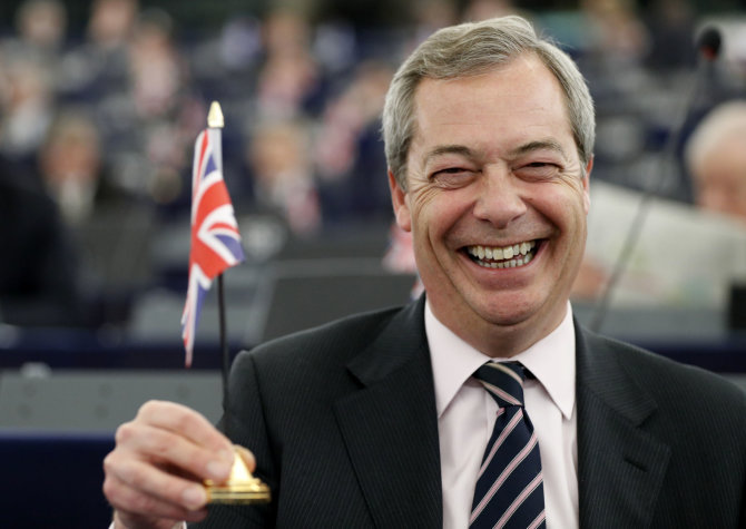 „Scanpix“/AP nuotr./Nigelas Farage'as