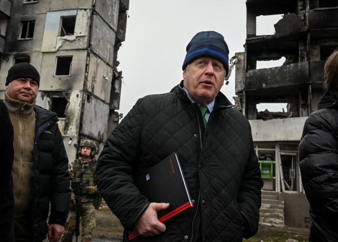 „Reuters“/„Scanpix“ nuotr./Borisas Johnsonas Borodjankoje