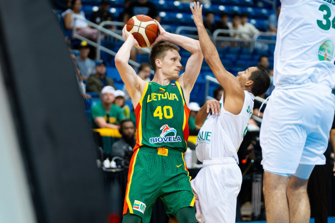 LTU Basketball nuotr./Olimpinis krepšinio atrankos turnyras Lietuvos komandai prasidėjo pergale prieš Meksiką. Marius Grigonis