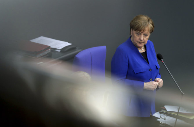 „Scanpix“/AP nuotr./Angela Merkel Bundestage