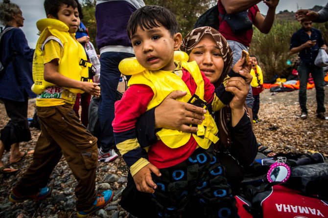 Vidmanto Balkūno/15min.lt nuotr./Migrantai ir pabėgėliai atplaukia į Lesbo salą