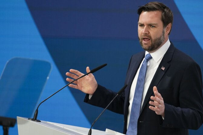 JAV viceprezidentas J. D. Vance'as / AP