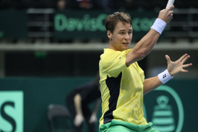 Alvydo Januševičaus nuotr./Daviso taurė: Ričardas Berankis ir Viktoras Durasovičius