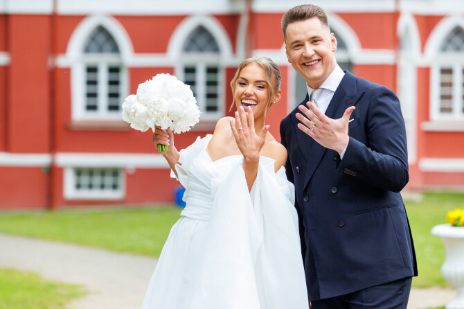 Eriko Ovčarenko / BNS nuotr./Nerijaus Liuberto ir Ievos Bekeraitytės vestuvės