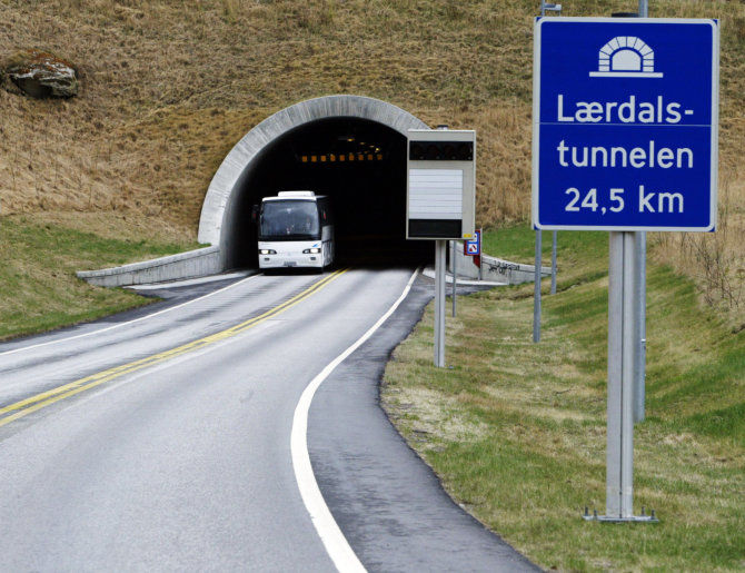 „Scanpix“ nuotr./Laerdalio tunelis Norvegijoje
