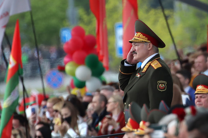 AFP/„Scanpix“ nuotr./Pergalės dienos minėjimas Baltarusijoje