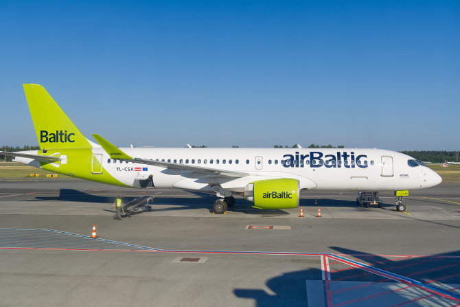 123RF.com nuotr. / „Air Baltic“ orlaivis