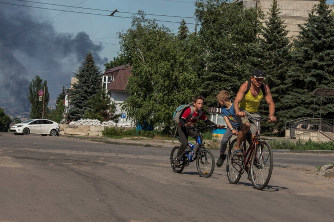 „Reuters“/„Scanpix“ nuotr./Lysyčanskas, karo Ukrainoje vaizdai