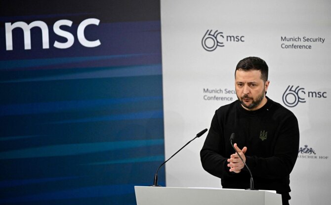 Ukrainos prezidentas Volodymyras Zelenskis / TOBIAS SCHWARZ / AFP