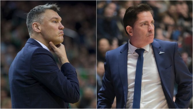 15 min ir Getty Images/Euroleague.net nuotr./Šarūnas Jasikevičius ir Xavi Pascualis