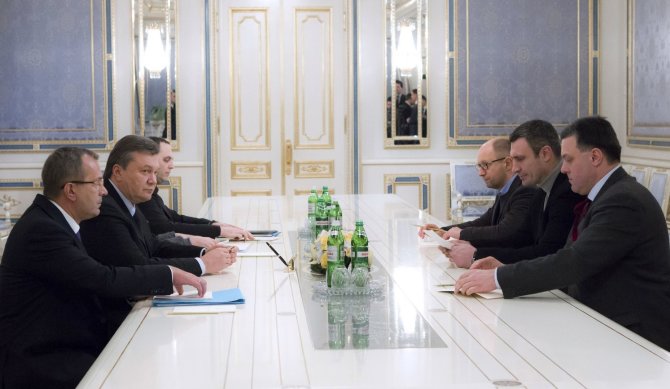 Ukrainos prezidento V.Janukovyčiaus ir opozicijos susitikimas