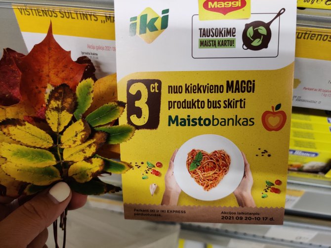 K.Kanišauskaitės-Šaltmerės nuotr./Skaitytojai kviečiami prisidėti prie vykdomos kampanijos „Iki” prekybos tinkle įsigyjant „Maggi“ produktų