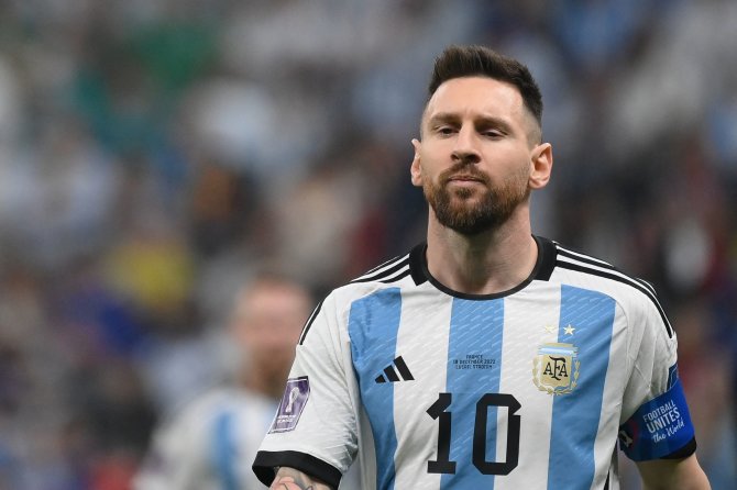„Scanpix“ nuotr./Pasaulio čempionato finalas: Argentina – Prancūzija. Lionelis Messi