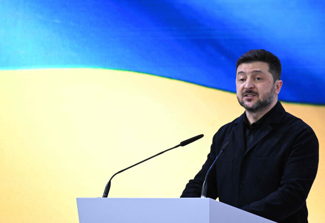 Volodymyras Zelenskis / THOMAS KIENZLE / AFP