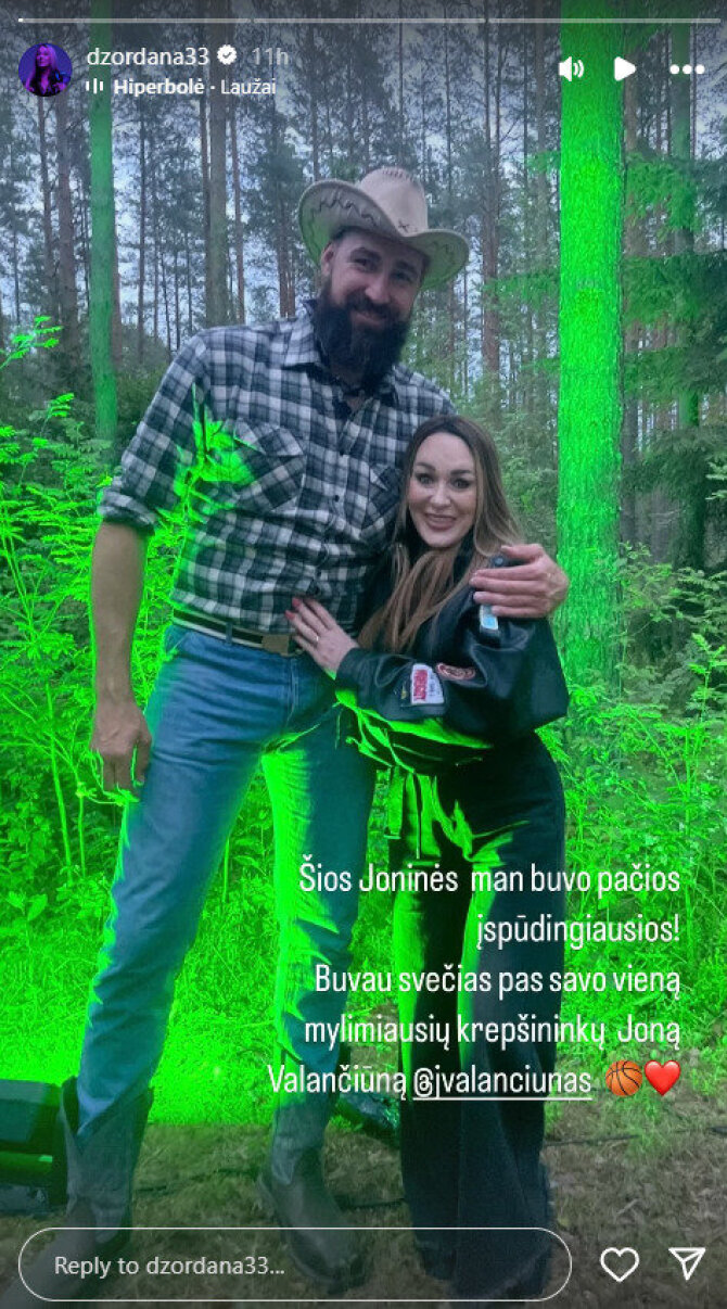 Asmeninio albumo nuotr./Džordana Butkutė ir Jonas Valančiūnas