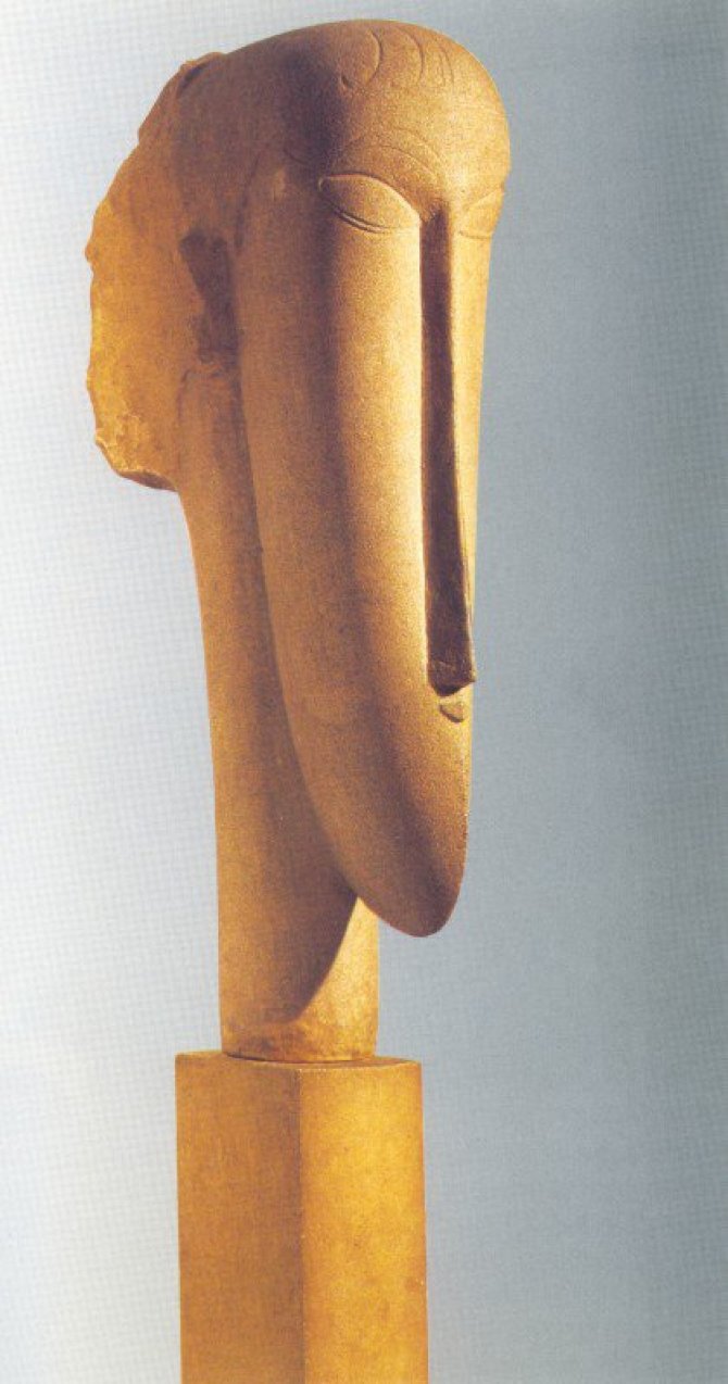 wikimedia.org nuotr./Amedeo Modigliani skulptūra „Moters galva“