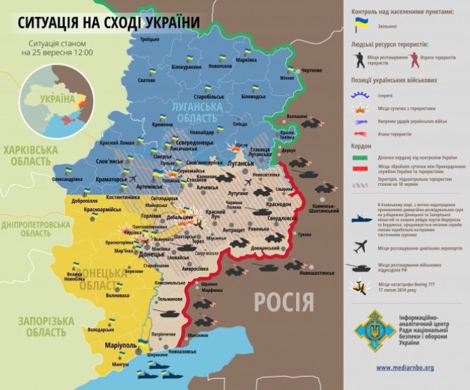 kpravda.com nuotrauka/Situacija rytų Ukrainoje rugsėjo 25 d.