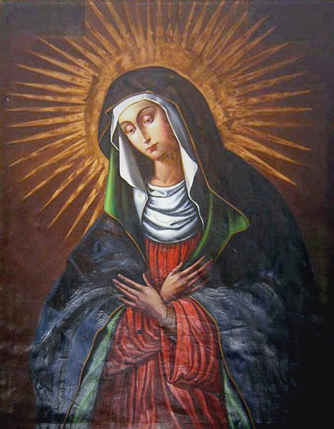 Aušros Vartų Švnč. Mergelės Marijos paveikslas be papuošimų