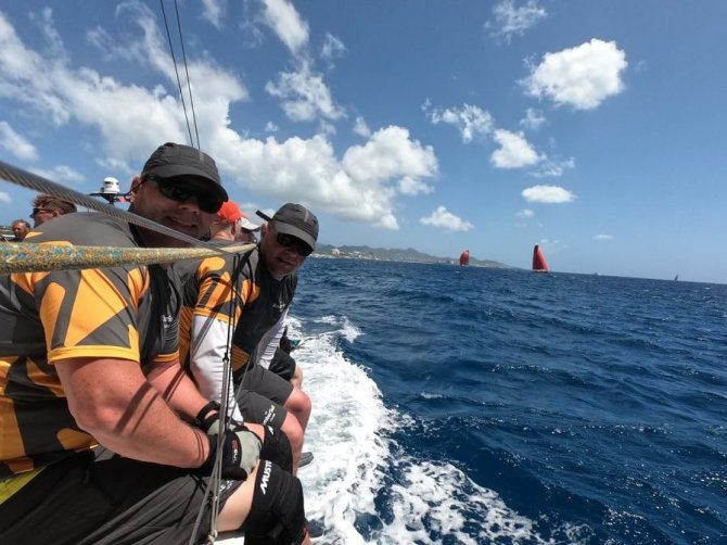 Lietuvos buriuotojų sąjungos nuotr./„Ambersail 2“ Karibų „St. Maarten Heineken“ regatoje