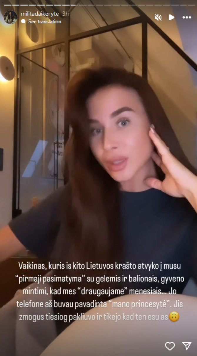 Ekranuo nuotr./Milita Daikerytė papasakojo apie jos vardu besinaudojančius sukčius