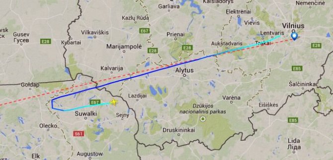 flightradar24.com nuotr./Lėktuvas iš Vilniaus į Berlyną