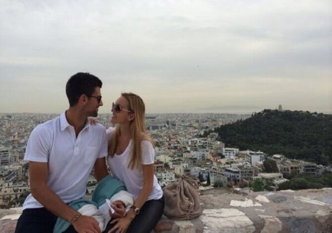 Novako Džokovičiaus twitter nuotr./Novakas Džokovičius ir Jelena Ristič
