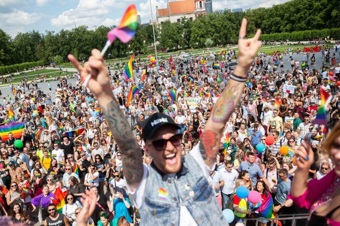 Žygimanto Gedvilos / 15min nuotr./Akimirka iš „Baltic Pride“ 2019 eitynių