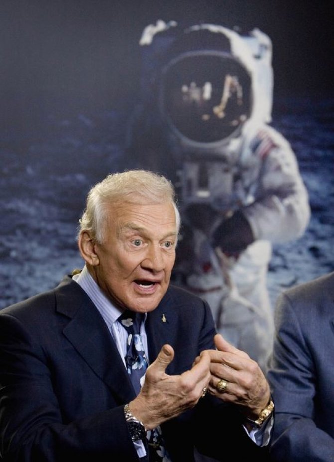 „Reuters“/„Scanpix“ nuotr./Astronautas Buzzas Aldrinas