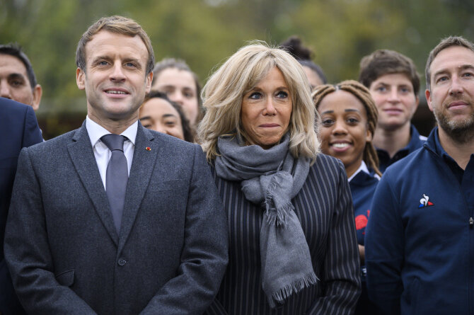 Emmanuelis Macron ir Brigitte Macron nuotr.