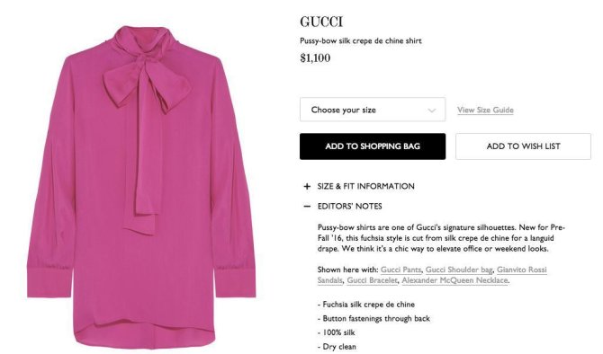 „Gucci“ palaidinė, kurią debatuose vilkėjo Melania Trump