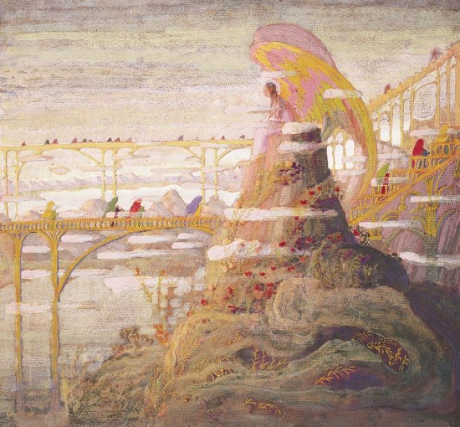 LR kultūros atašato Ukrainoje nuotr./M.K.Čiulrionis „Angelas“, 1909 m. 