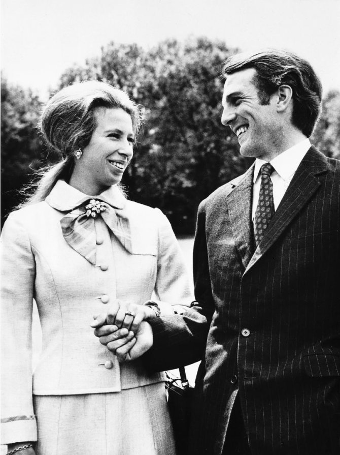 Vida Press nuotr./Princesė Anne ir Mark Phillips 1973