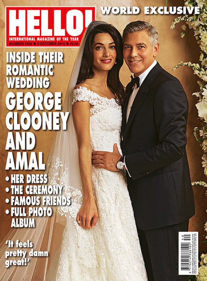 Žurnalo „Hello!“ viršelis/George'as Clooney ir Amal Alamuddin