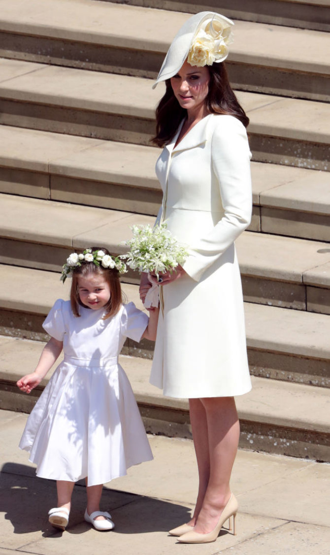 „Scanpix“ nuotr./Kate Middleton karališkose vestuvėse 2018 m.