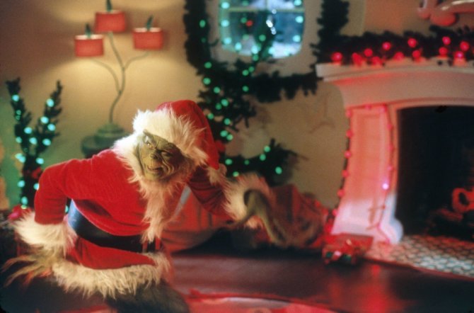 Vida Press nuotr./Jimas Carrey filme „Kaip Grinčas Kalėdas vogė“ (2000 m.)
