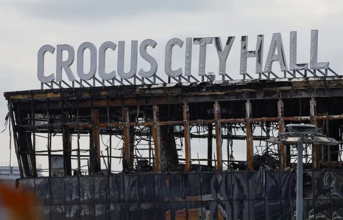 Socialinių tinklų nuotrauka/„Crocus City Hall“ griuvėsiai
