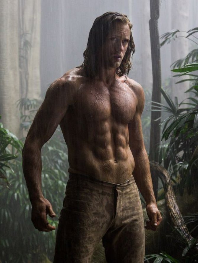 Kadras iš filmo/Alexanderis Skarsgardas filme „Tarzanas: džiunglių legenda“