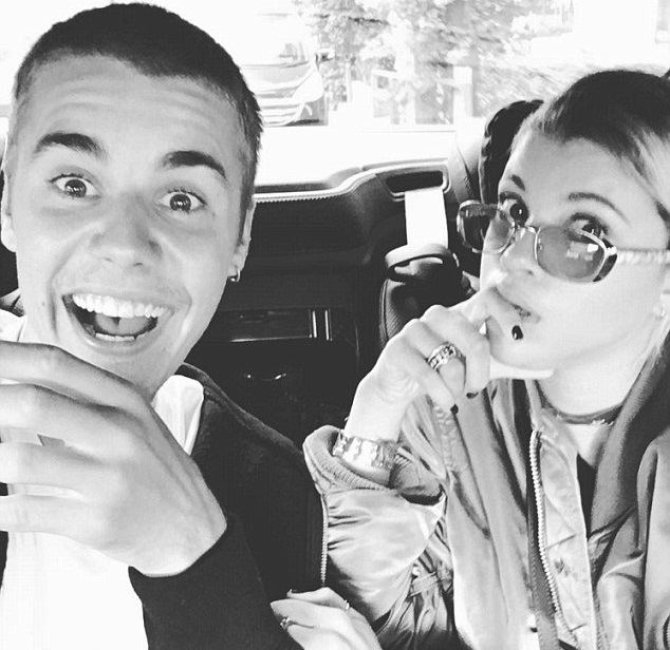 „Instagram“ nuotr./Justinas Bieberis ir Sofia Richie