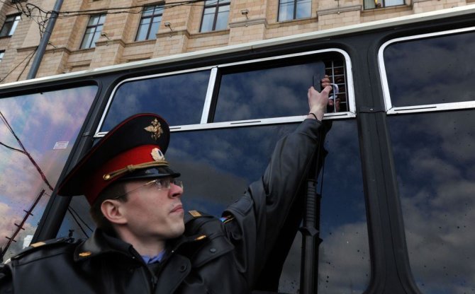 AFP/„Scanpix“ nuotr./Rusijos policija