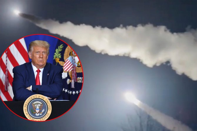 AFP/AP/Scanpix/15min/Donaldas Trumpas ir ATACMS raketa