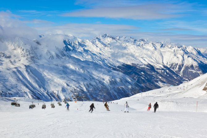 Shutterstock nuotr. / Obergurglio slidinėjimo kurortas Austrijoje