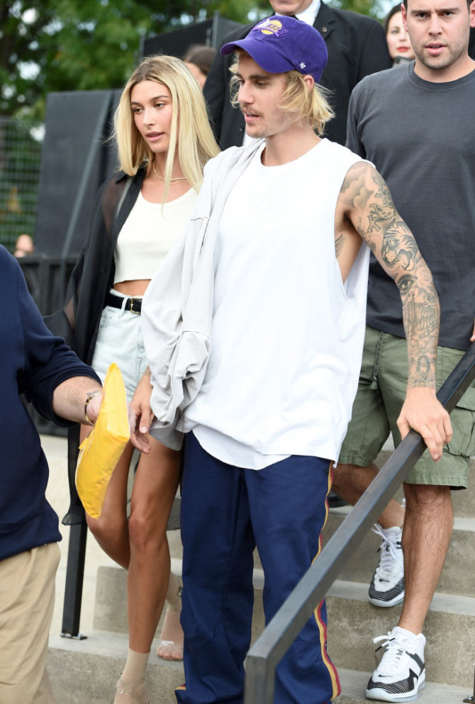 AFP/„Scanpix“ nuotr./Justinas Bieberis ir Hailey Baldwin