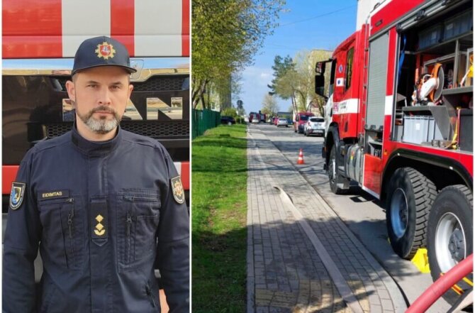 „Rinkos aikštės“ nuotr./Kėdainių priešgaisrinės gelbėjimo tarnybos viršininkas Andrius Eidimtas