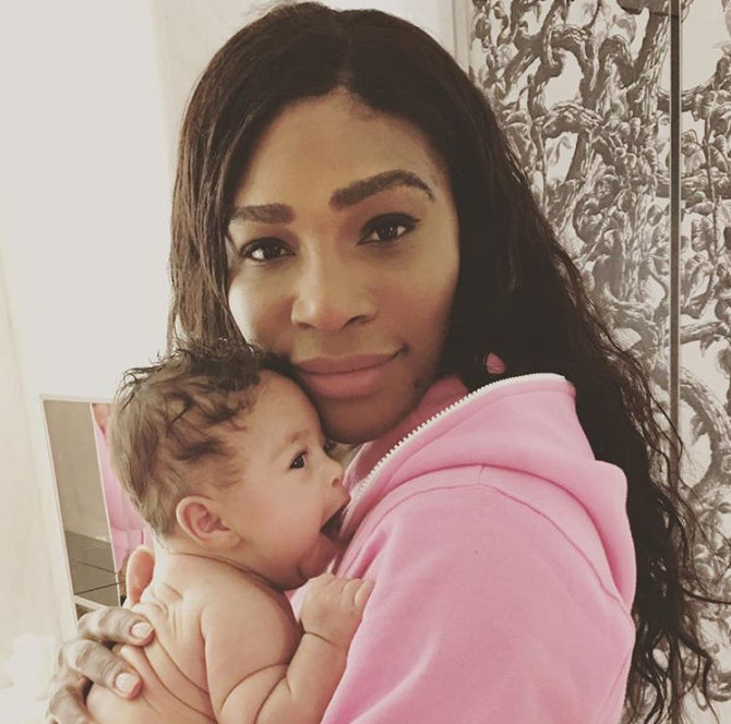 „Instagram“ nuotr./Serena Williams su dukra Alexis