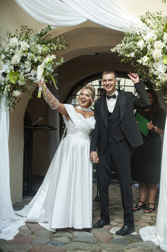 Rūtos Floral nuotr./Medos Borisaitės vestuvių akimirka
