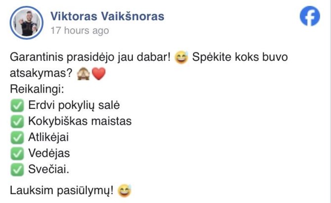 Viktoro Vaikšnoro įrašas