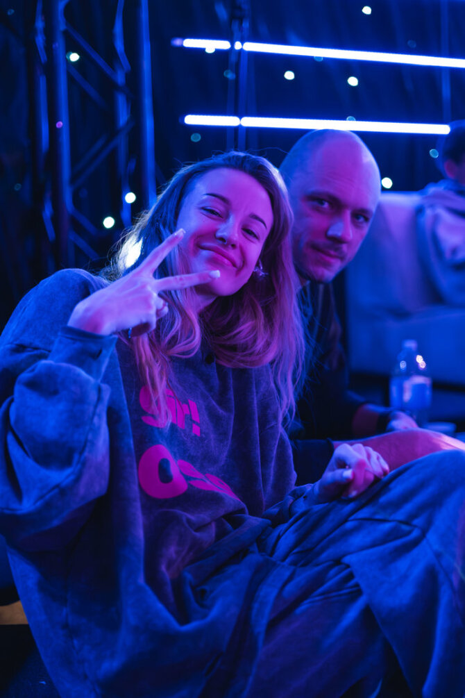 LNK nuotr./Adrina laidos „Muzikinė kaukė“ filmavimuose
