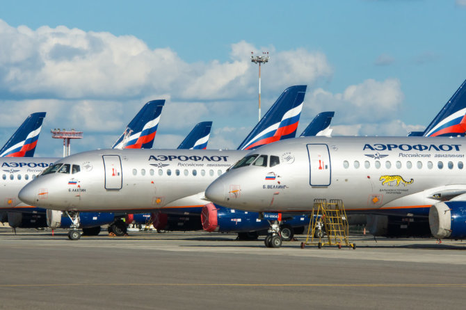 Shutterstock nuotr./„Aeroflot“ lėktuvai